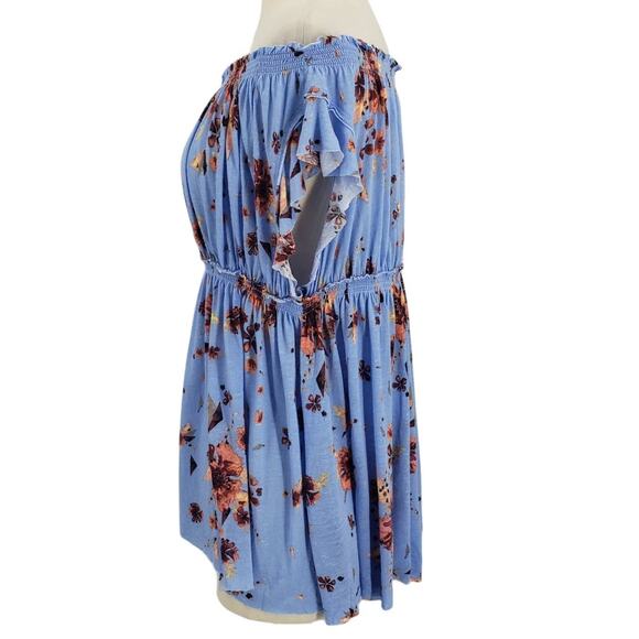 We The Free Linen Blend Smocked Off Shoulder Top M - Picture 4 of 6